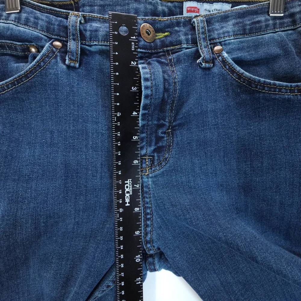 Wrangler Slim Straight Jeans Mens 32x30‎ Blue Streetwear Skate Denim Pants